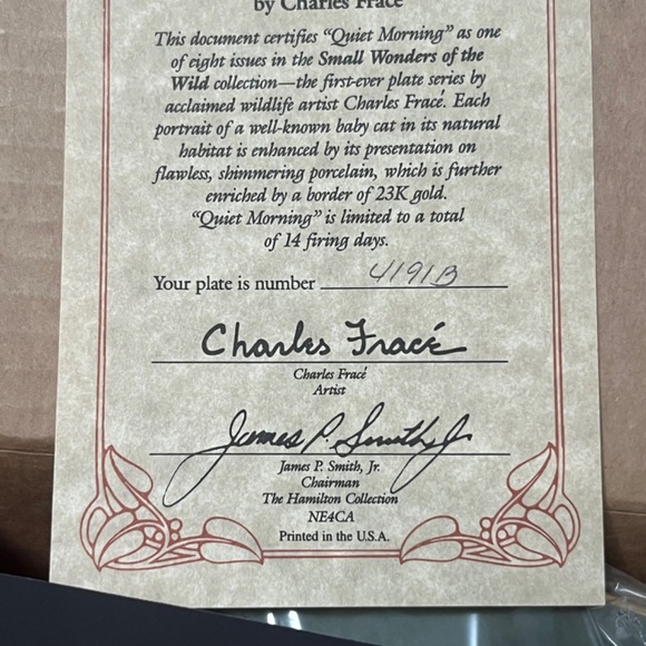 Quiet Morning by Charles Fracé  Small Wonders of the Wild Plate # 4191 B Leopard - Picture 4 of 14